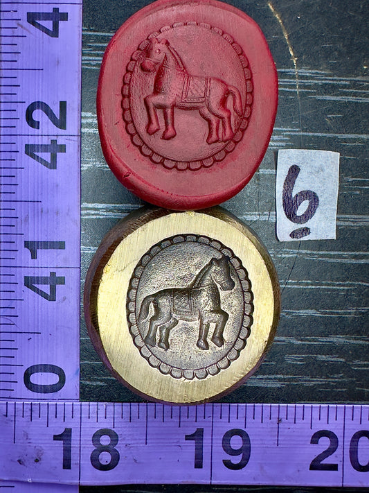 Horse in frame bronze impression die #6