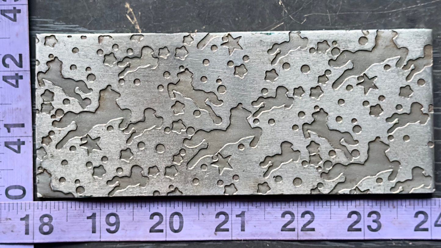 Horses, unicorns and stars Texture/rolling mill plate