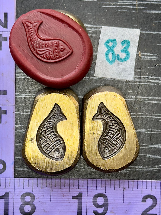 Fish small fin bronze impression die set #83