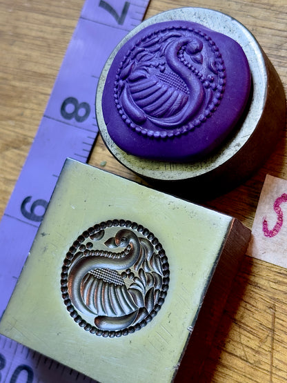 Peacock right facing steel impression die 54