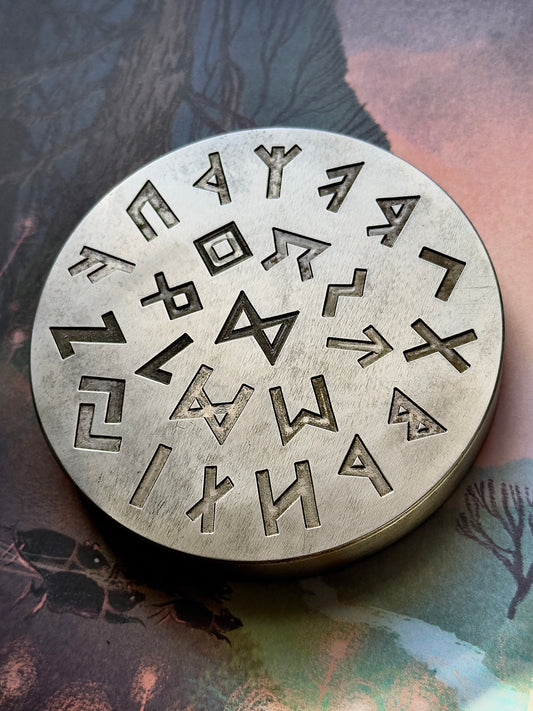 The Elder Futhark Runes
 plate impression die