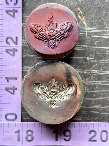 Death head moth steel impression die