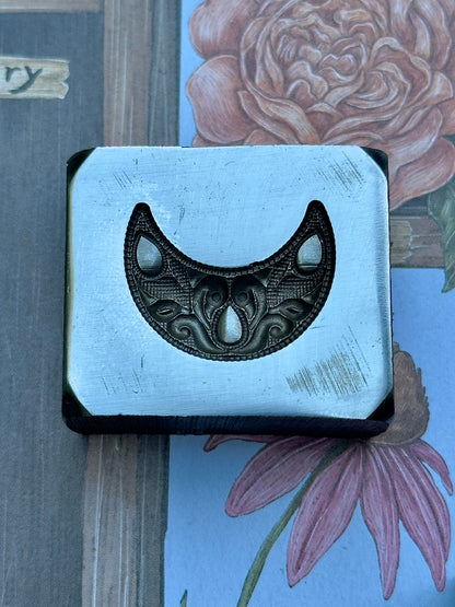 Fancy steel impression die leaves and peacock set