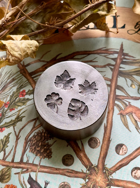 Tiny little leaves, little adornments steel shot plate #4