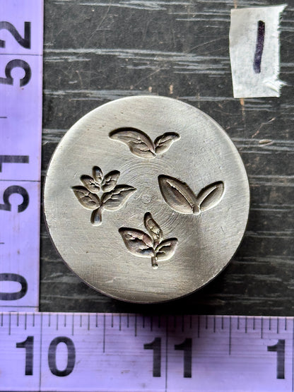 Tiny little leaves, little adornments steel shot plate #1