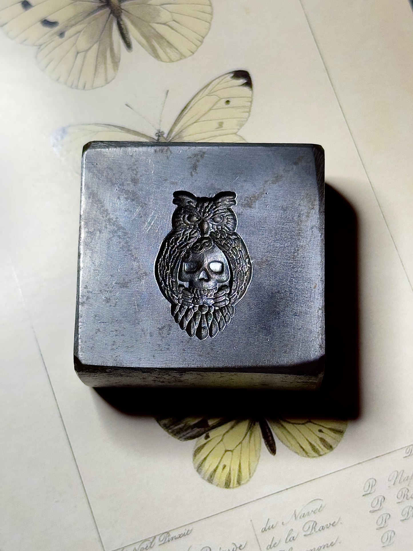 Owl skull impression die steel