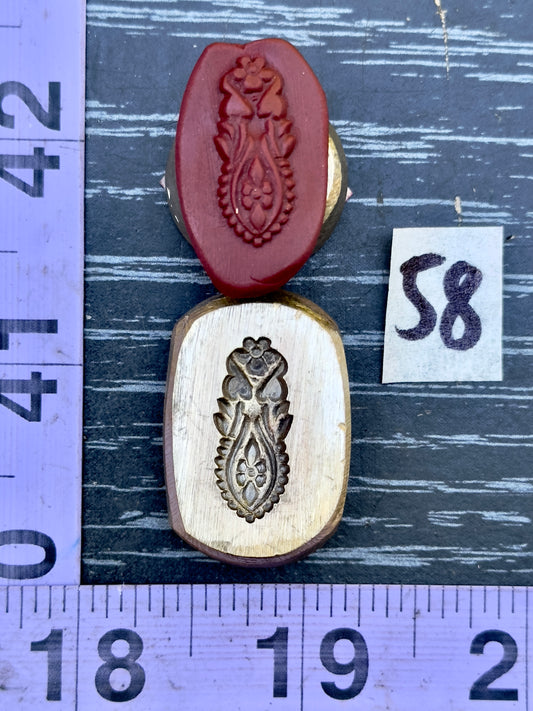 Floral Bronze impression die #58