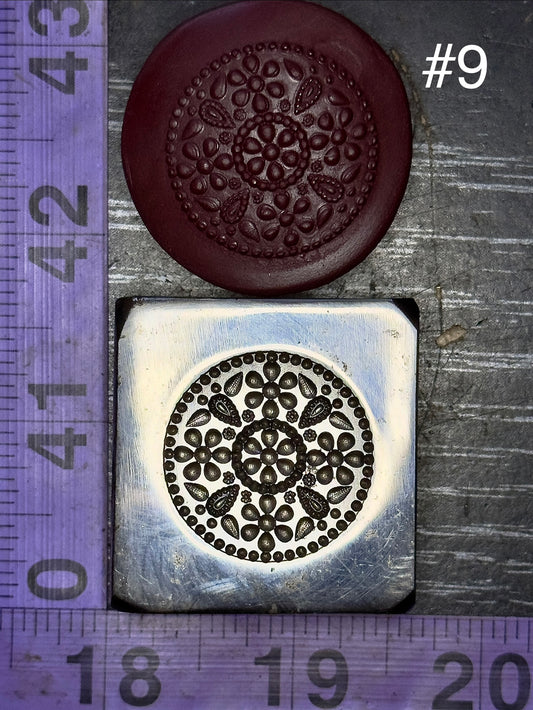Mandala impression die steel #9