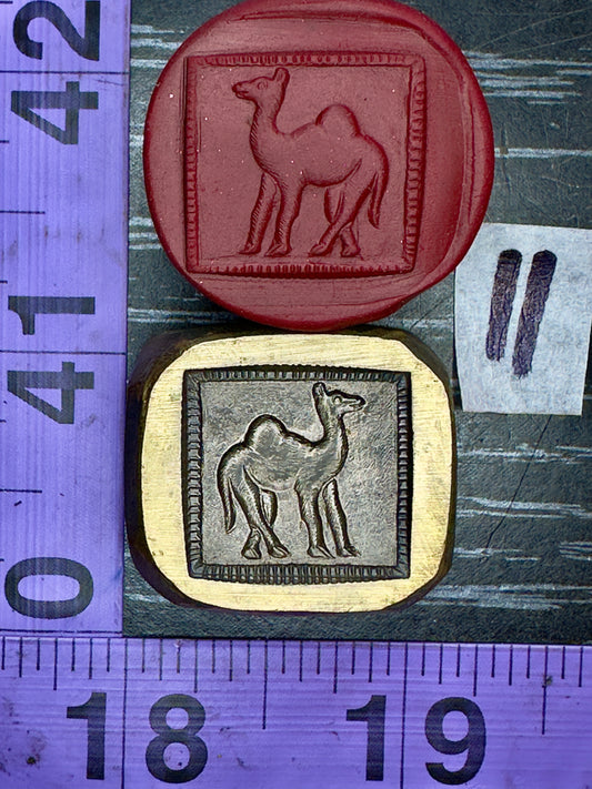 Camel in frame bronze impression die #11