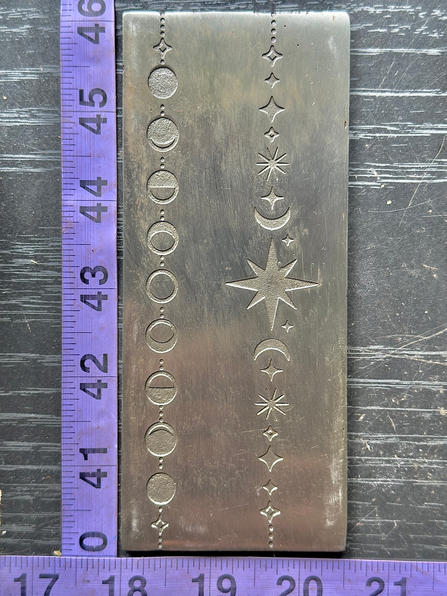 Celestial moon phases Texture/rolling mill plate