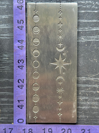 Celestial moon phases Texture/rolling mill plate