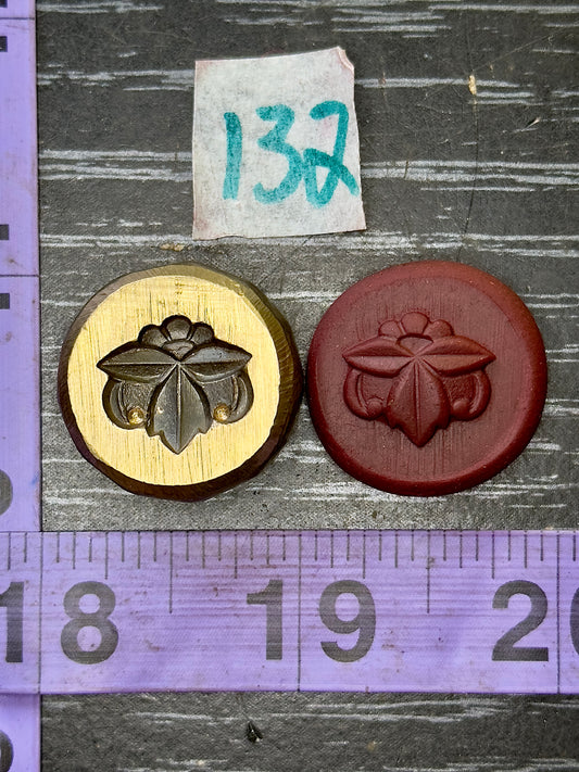 Floral bronze impression die #132