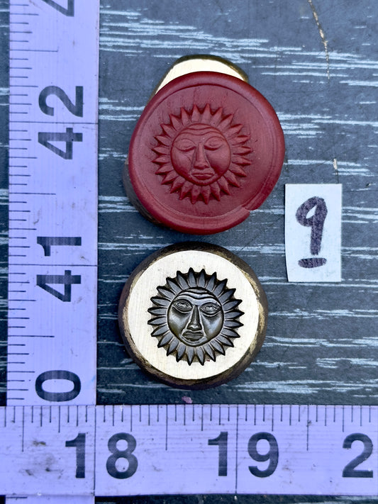 Sun face bronze impression die #9