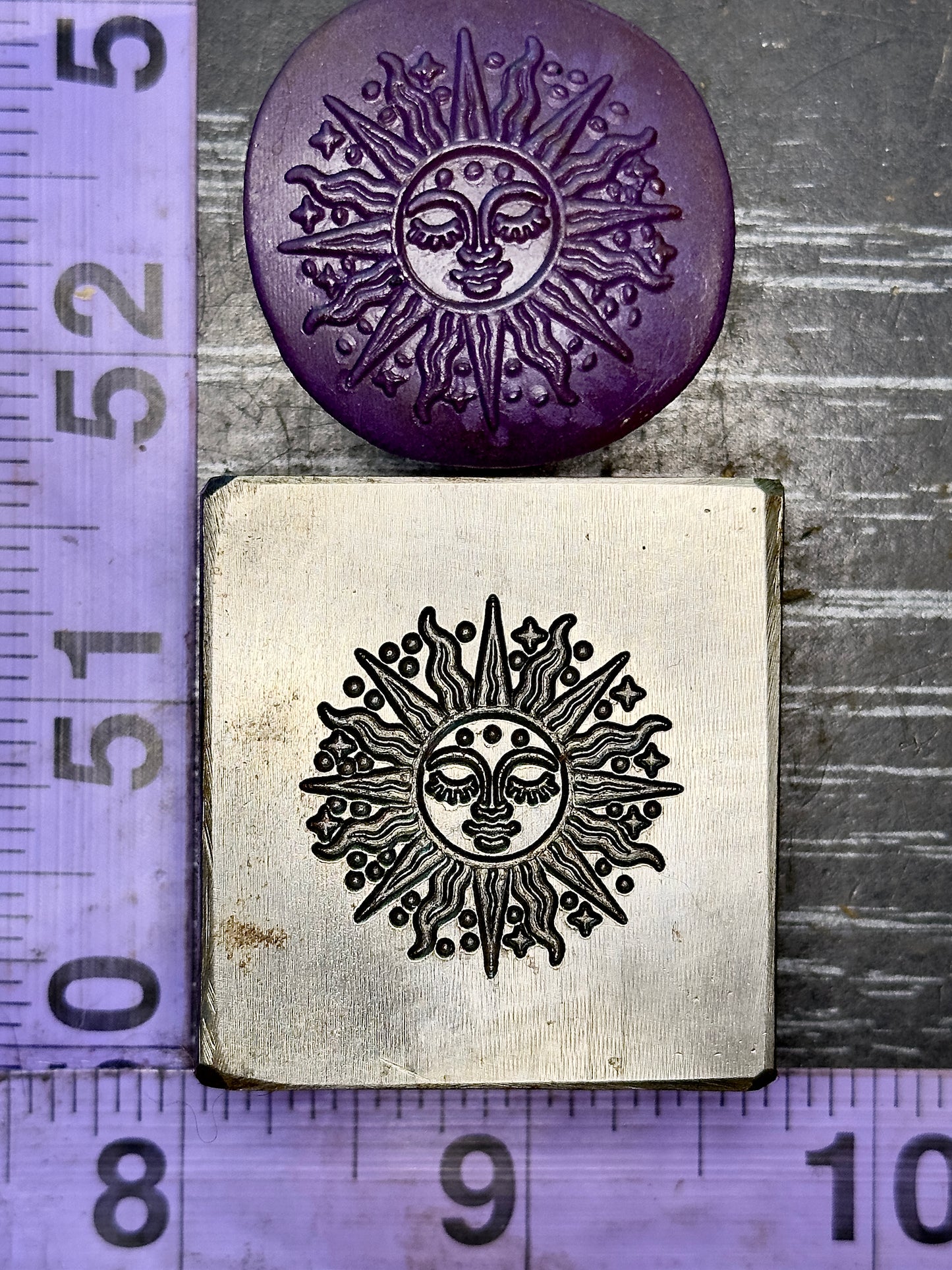 Sun face steel impression die