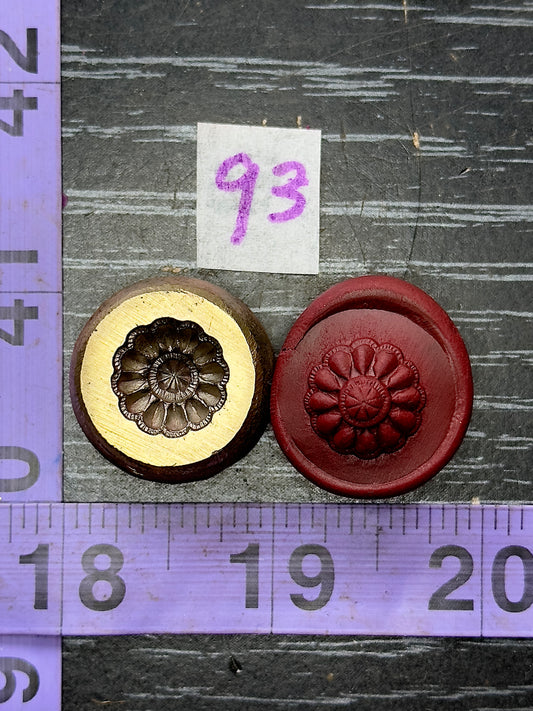 Floral deep Bronze impression die #93