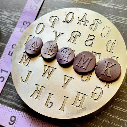 Jaunty font letter plate impression die