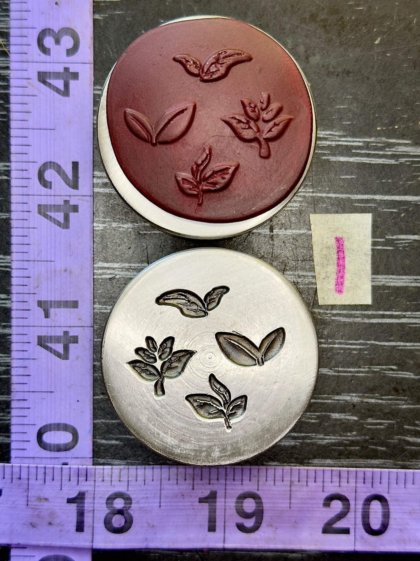 Tiny little leaves, little adornments steel shot plate 5 piece set leaf shot plate