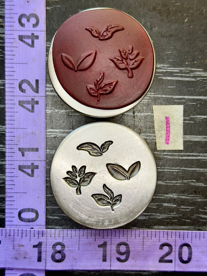 Tiny little leaves, little adornments steel shot plate 5 piece set leaf shot plate