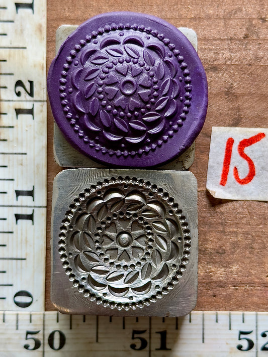 Mandala impression die steel #15