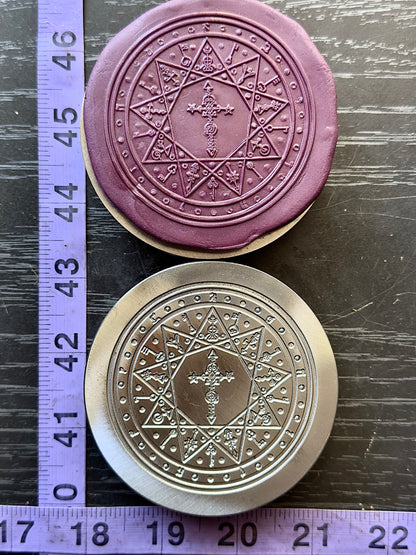 Magick sigil and amulet shot plate impression die