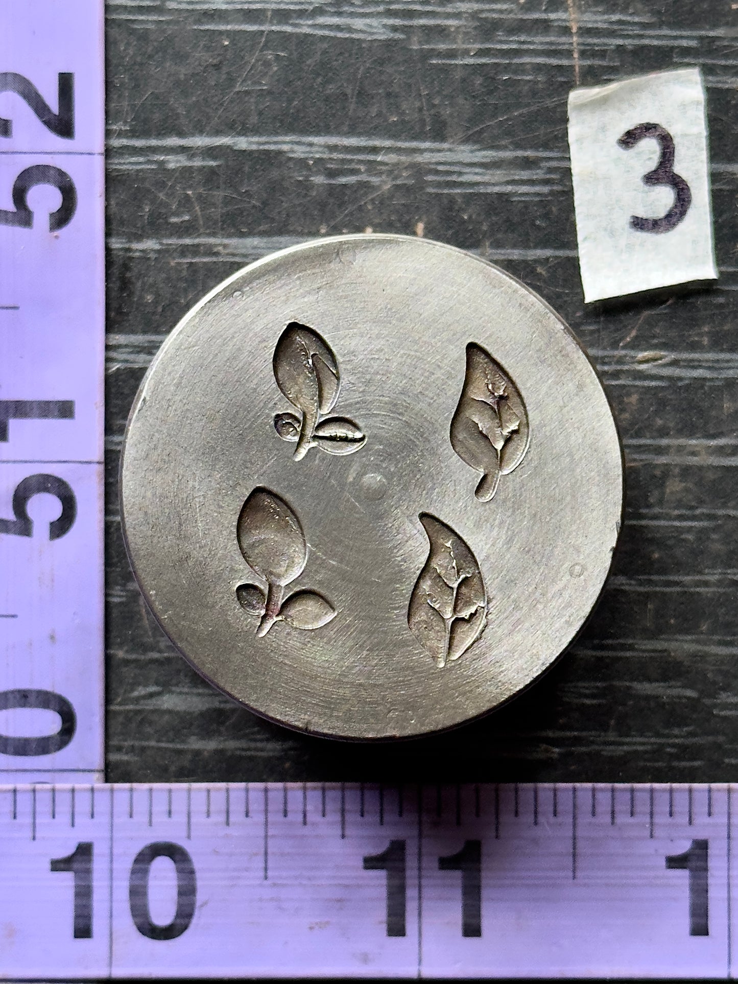 Tiny little leaves, little adornments steel shot plate #3