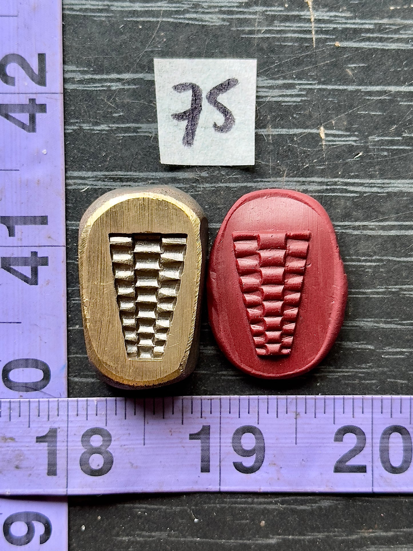 Bronze impression die #75