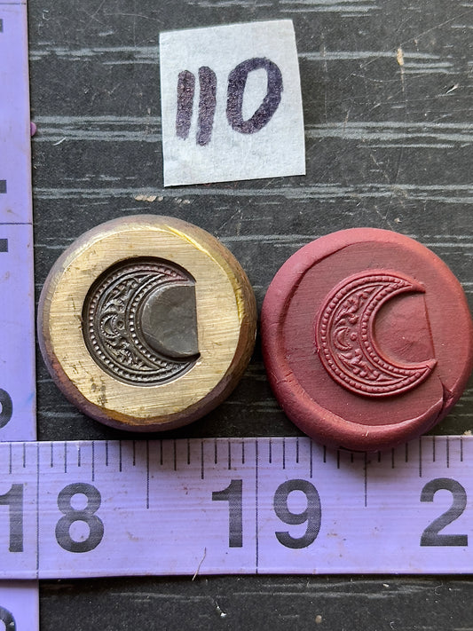 Cutie Flower crescent moon bronze impression die #110