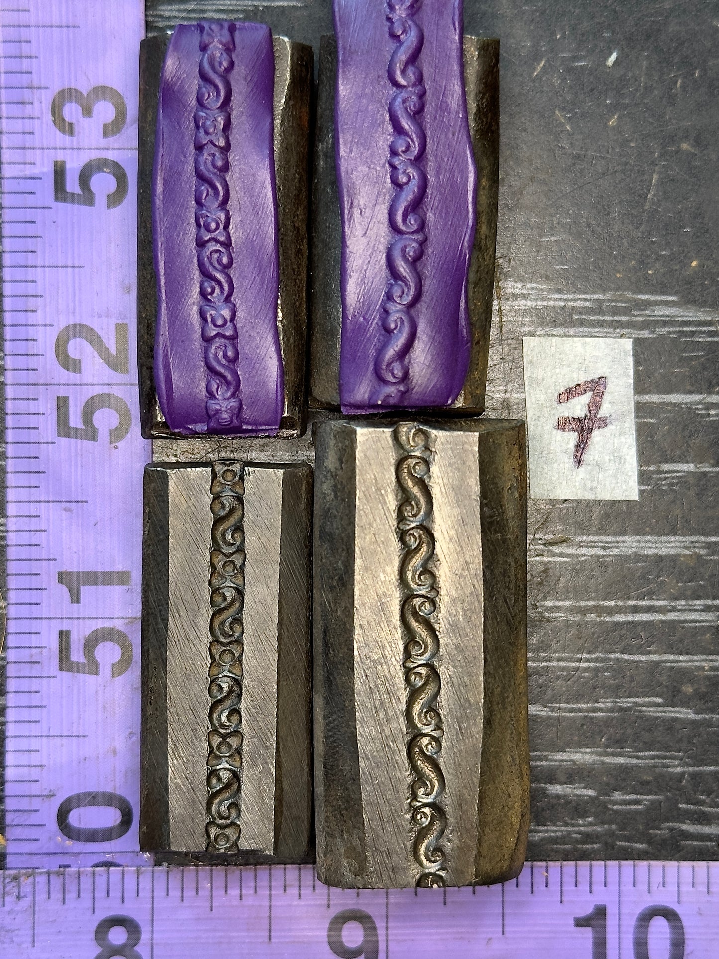Single wire die steel impression 2 piece set #7
