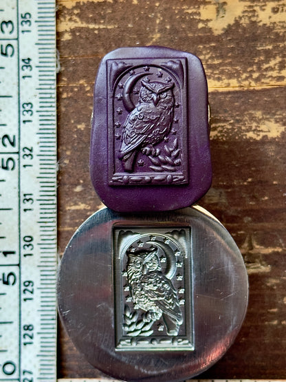 Owl with night scene impression die steel