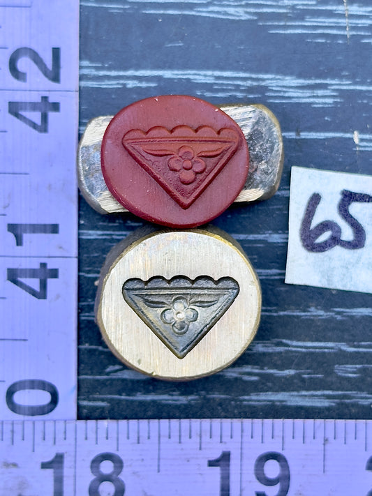 Floral small bronze die #65