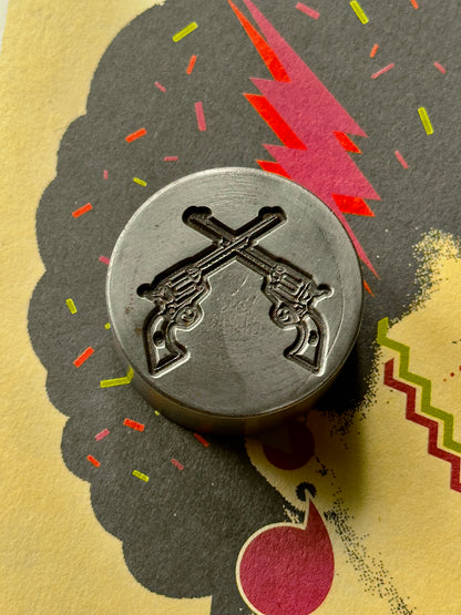 Knuckle dusters, brass knuckles and double revolver pistols steel impression die set