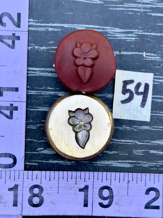 Floral Bronze impression die #54
