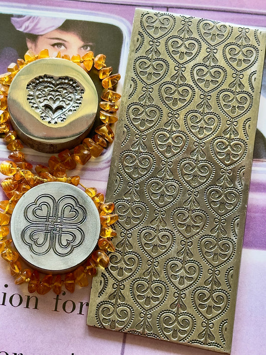 All the love Hearts Texture/rolling mill plate and 2 die set