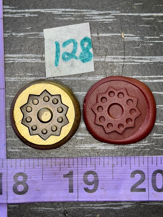 Ten pointed star Flower bronze impression die #128