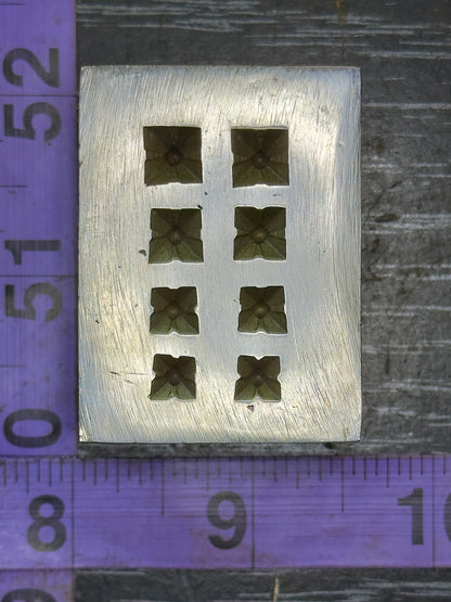 Pyramid style with four fluted points vintage steel shot plate