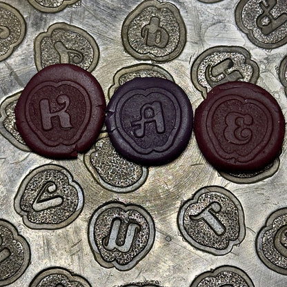 Vintage steel Alphabet plate  #66