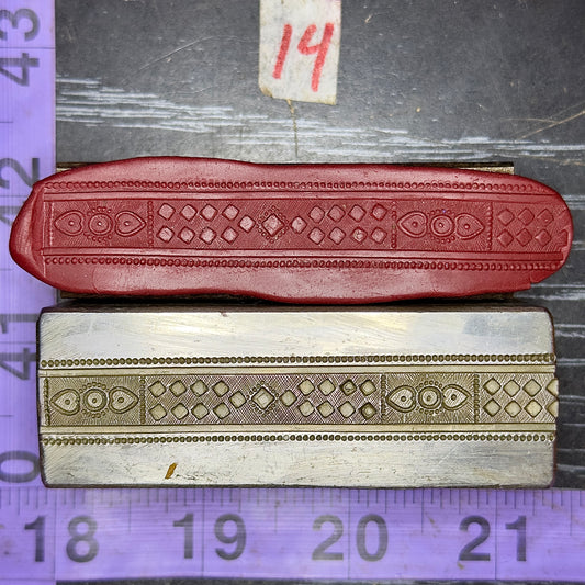 Fancy steel band ring cuff impression die #14