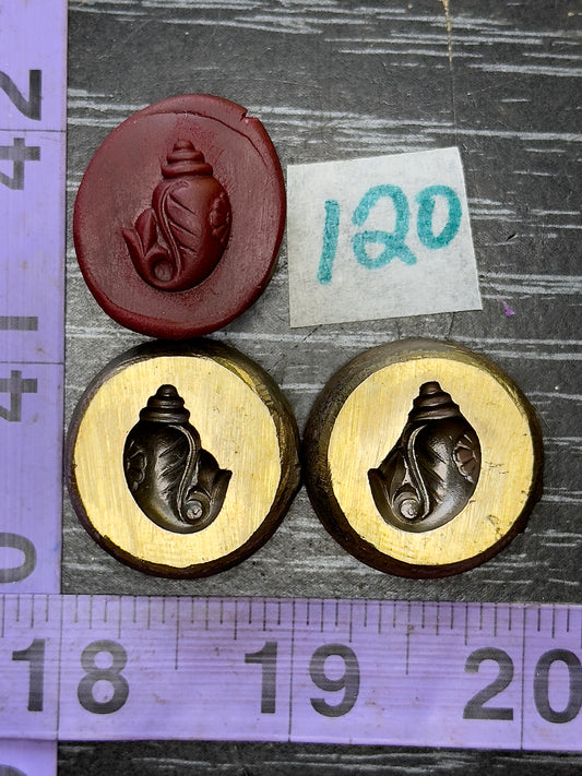 Shell with flower set bronze impression die #120