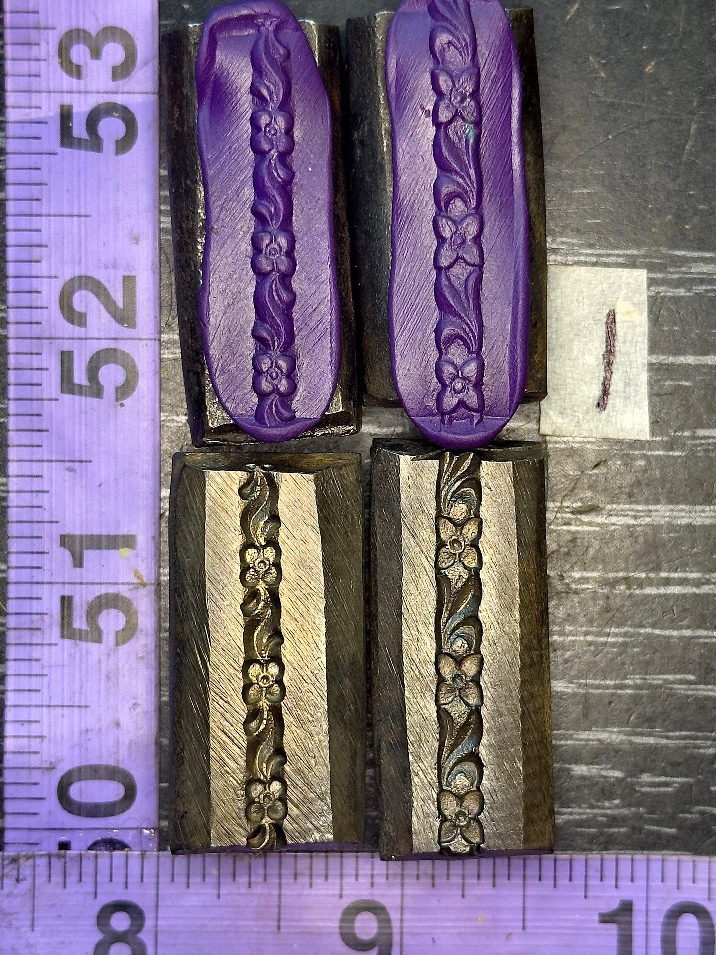 Single wire die steel impression 2 piece set #1