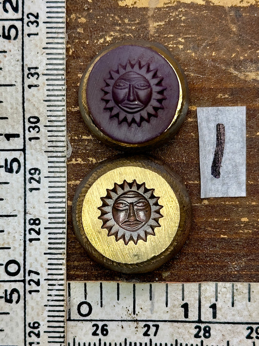 Sun face bronze impression die #1