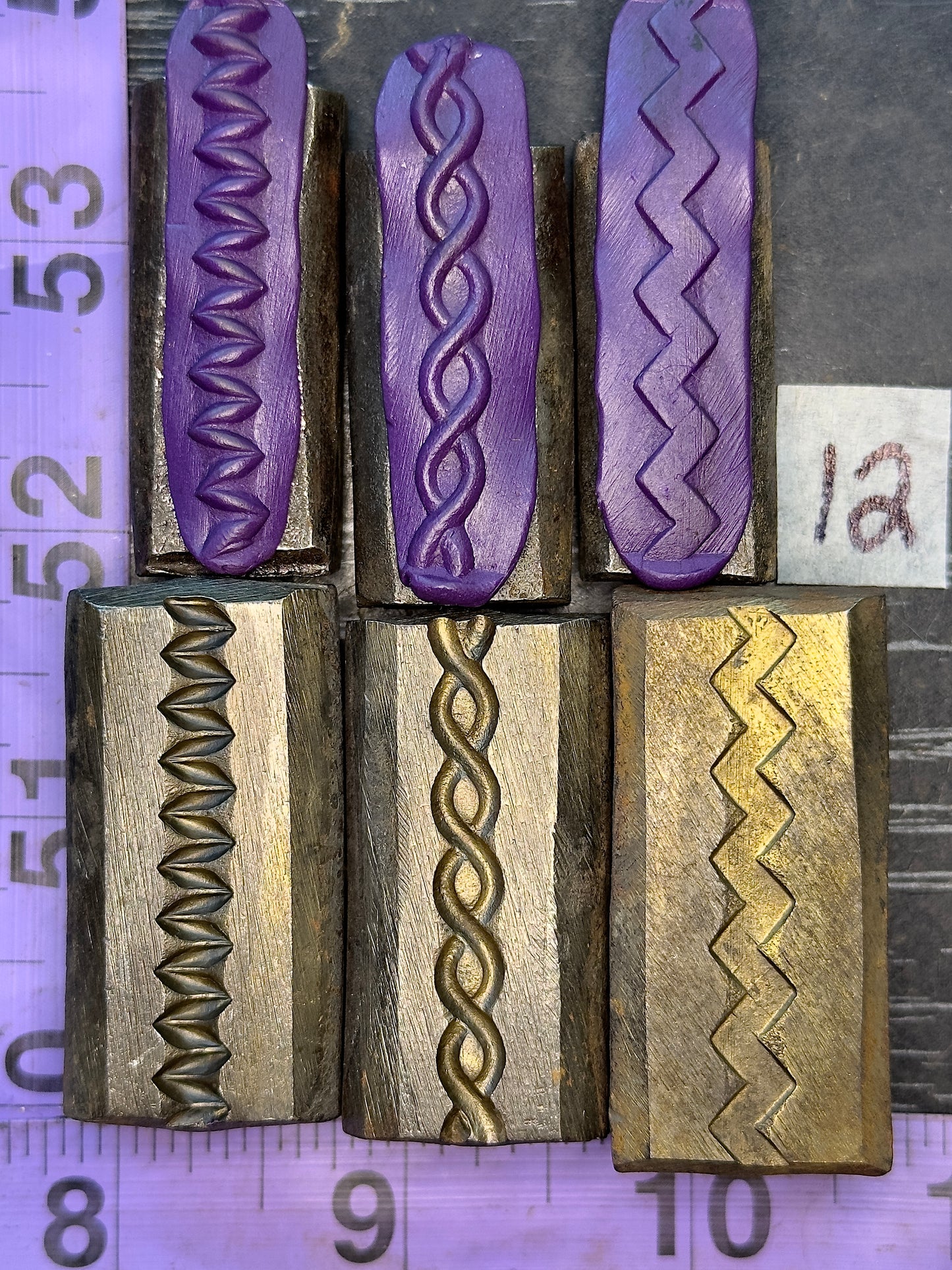 Single wire die steel impression 3 piece set #12