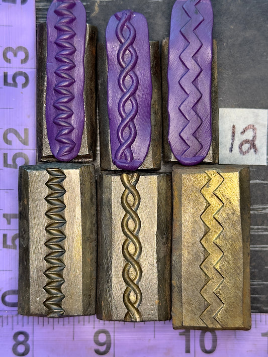 Single wire die steel impression 3 piece set #12
