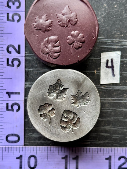 Tiny little leaves, little adornments steel shot plate #4