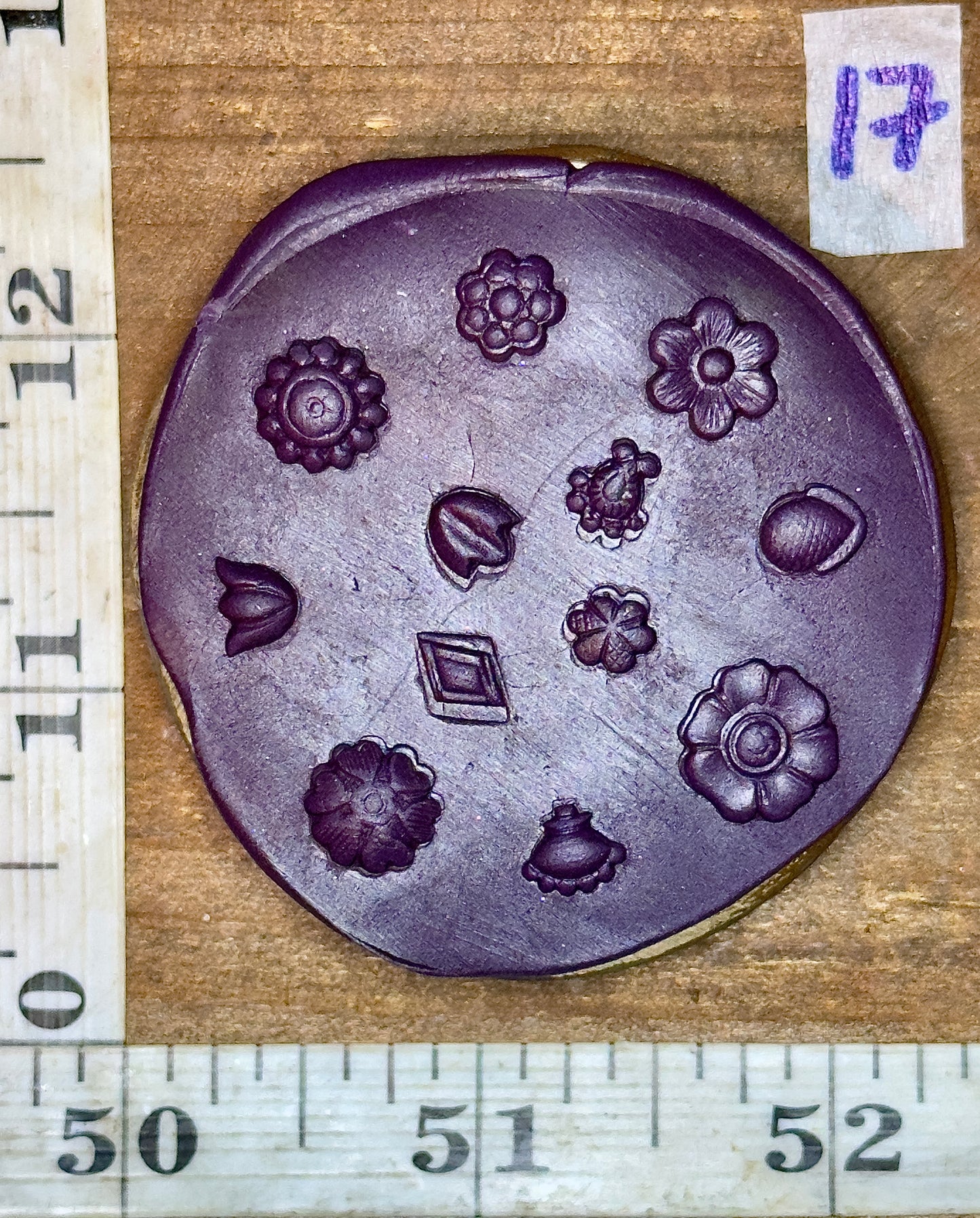 Tiny adornments vintage bronze shot plate #17