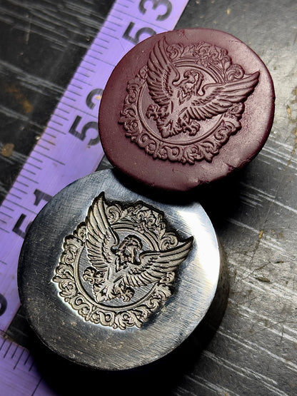 Eagle crest impression steel die