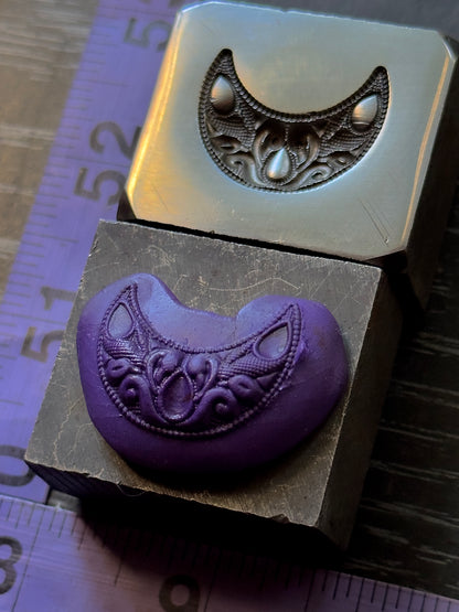 Fancy steel impression die leaves and peacock set