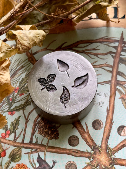 Tiny little leaves, little adornments steel shot plate #6