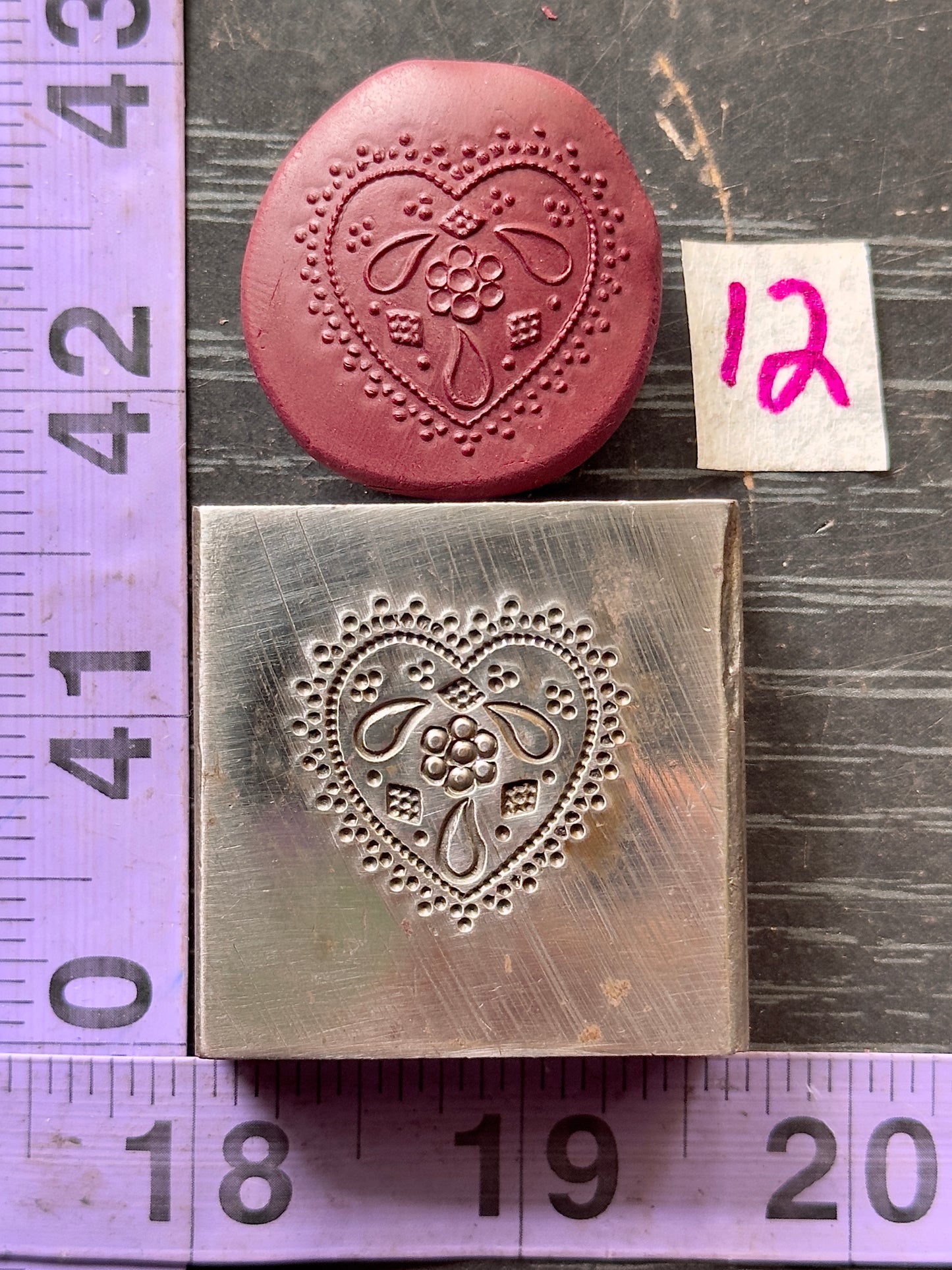 Little steel impression die 12