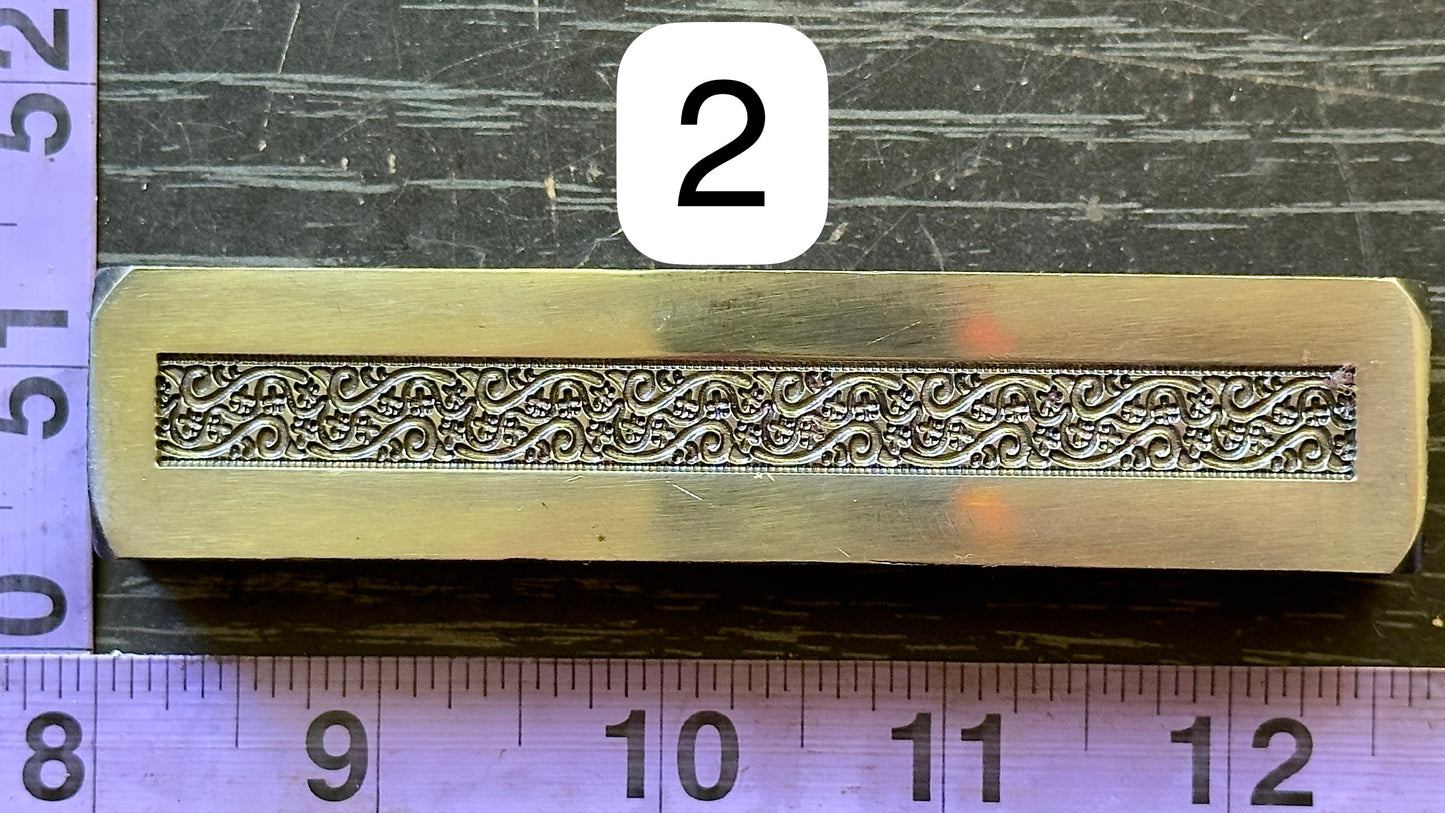Fancy steel band ring cuff impression die #2