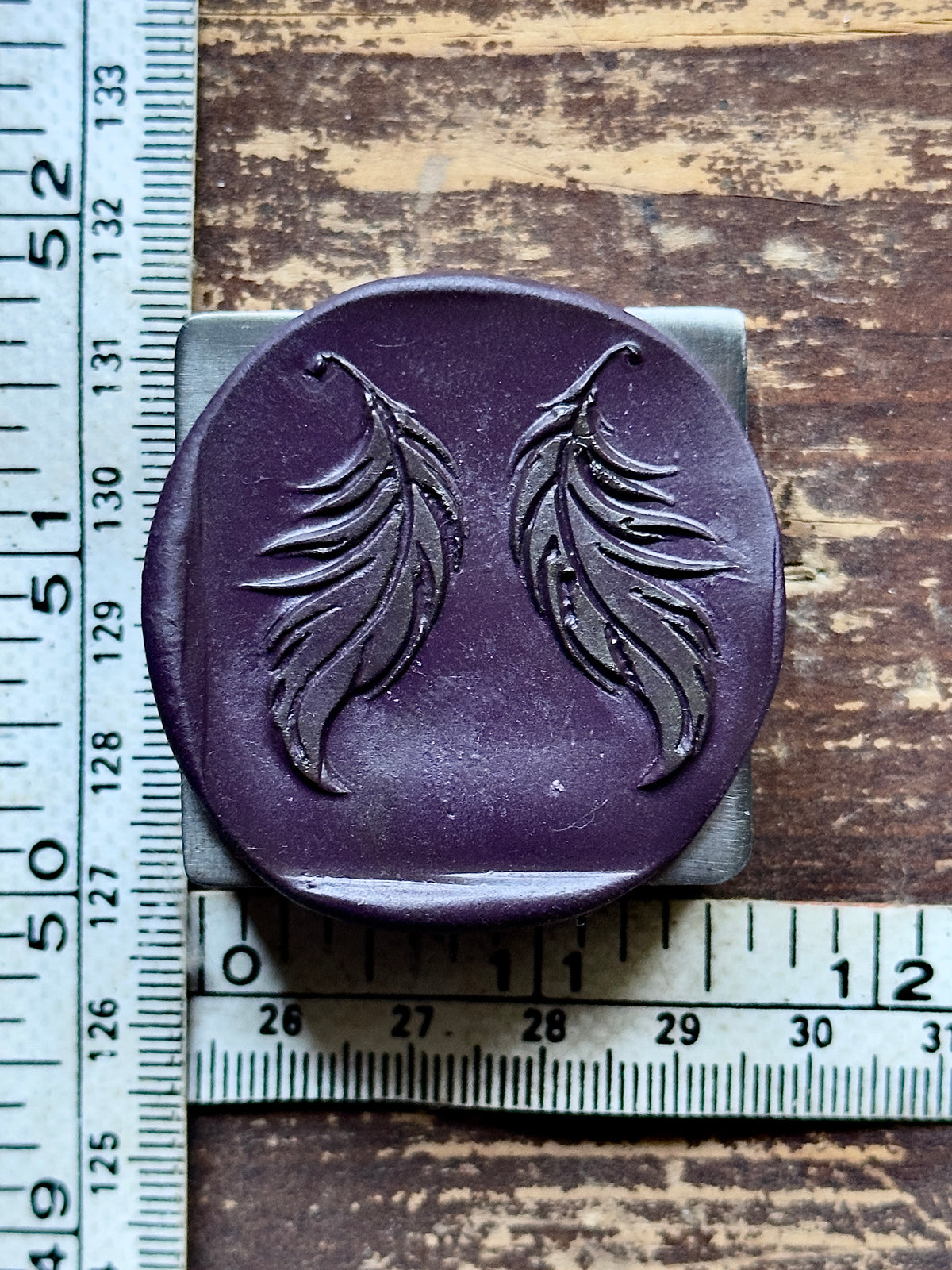 Whimsical feathers set steel impression die